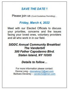 STAY TUNED!! SIDDC Community Breakfast March 2021