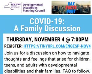COVID 19 - A Family Discussion presented by OPWDD