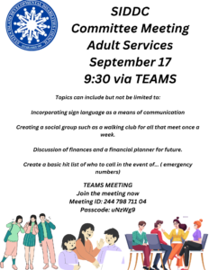 SIDDC ADULT SERVICES MEETING