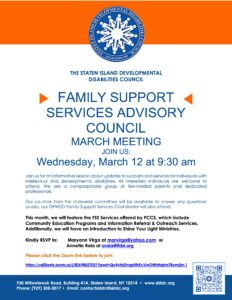 FAMILY SUPPORT SERVICES ADVISORY COUNCIL MEETING